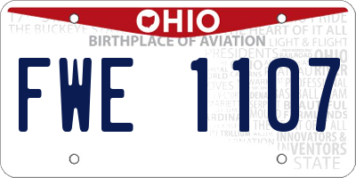OH license plate FWE1107