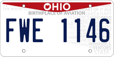 OH license plate FWE1146