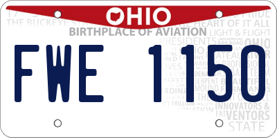 OH license plate FWE1150