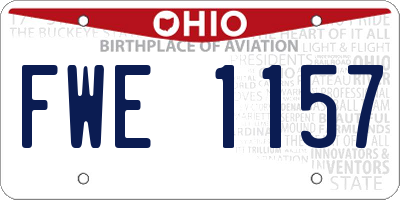 OH license plate FWE1157
