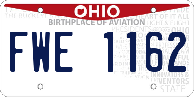 OH license plate FWE1162