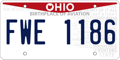 OH license plate FWE1186
