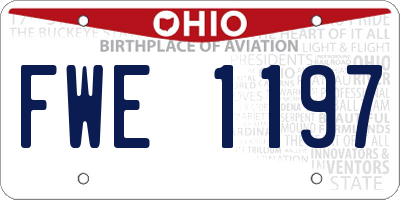 OH license plate FWE1197