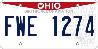 OH license plate FWE1274