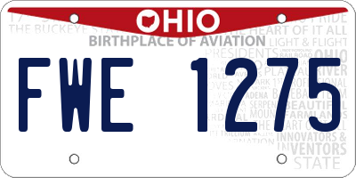 OH license plate FWE1275