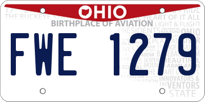OH license plate FWE1279