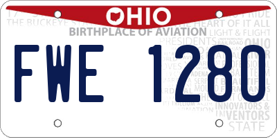 OH license plate FWE1280