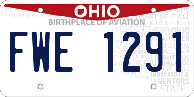 OH license plate FWE1291