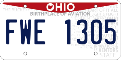 OH license plate FWE1305