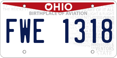 OH license plate FWE1318