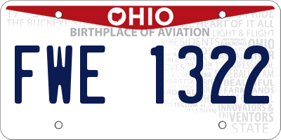 OH license plate FWE1322