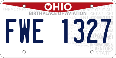 OH license plate FWE1327