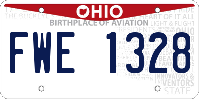 OH license plate FWE1328