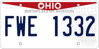 OH license plate FWE1332