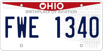 OH license plate FWE1340