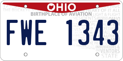 OH license plate FWE1343