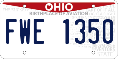 OH license plate FWE1350