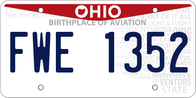 OH license plate FWE1352