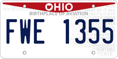 OH license plate FWE1355