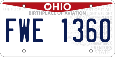 OH license plate FWE1360