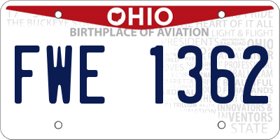 OH license plate FWE1362