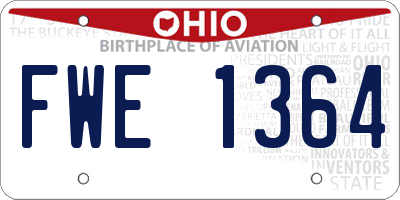 OH license plate FWE1364