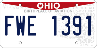 OH license plate FWE1391