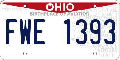 OH license plate FWE1393