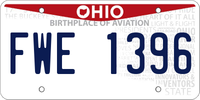 OH license plate FWE1396