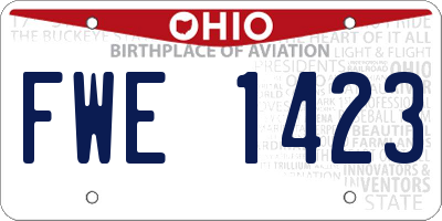 OH license plate FWE1423