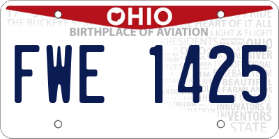 OH license plate FWE1425