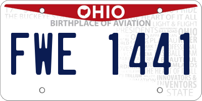 OH license plate FWE1441