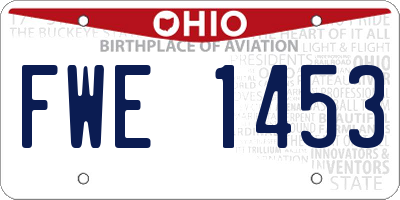OH license plate FWE1453