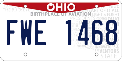 OH license plate FWE1468