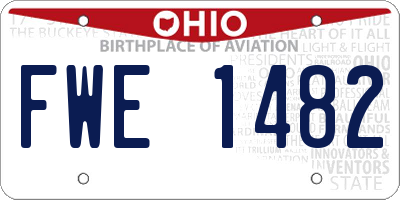 OH license plate FWE1482