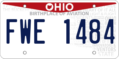 OH license plate FWE1484