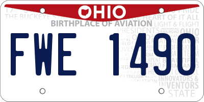 OH license plate FWE1490