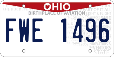 OH license plate FWE1496