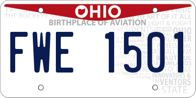 OH license plate FWE1501