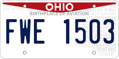 OH license plate FWE1503