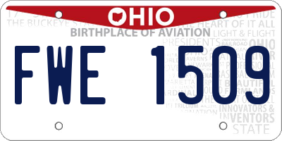 OH license plate FWE1509
