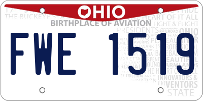 OH license plate FWE1519