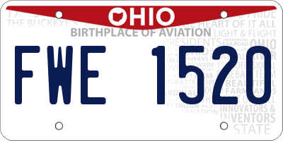 OH license plate FWE1520