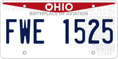 OH license plate FWE1525