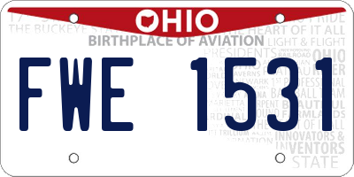OH license plate FWE1531