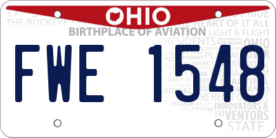 OH license plate FWE1548