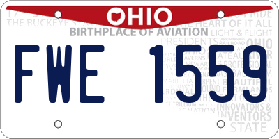 OH license plate FWE1559