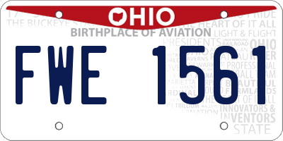 OH license plate FWE1561