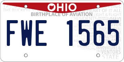 OH license plate FWE1565