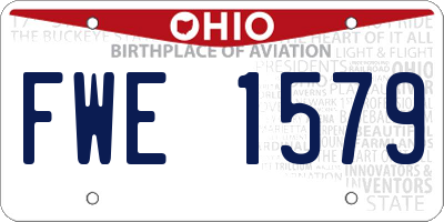 OH license plate FWE1579